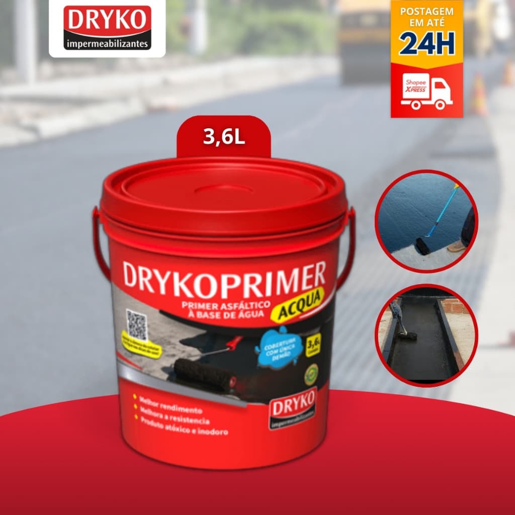 Primer 3,6l Para Mantas Base Água Drykoprimer - Dryko