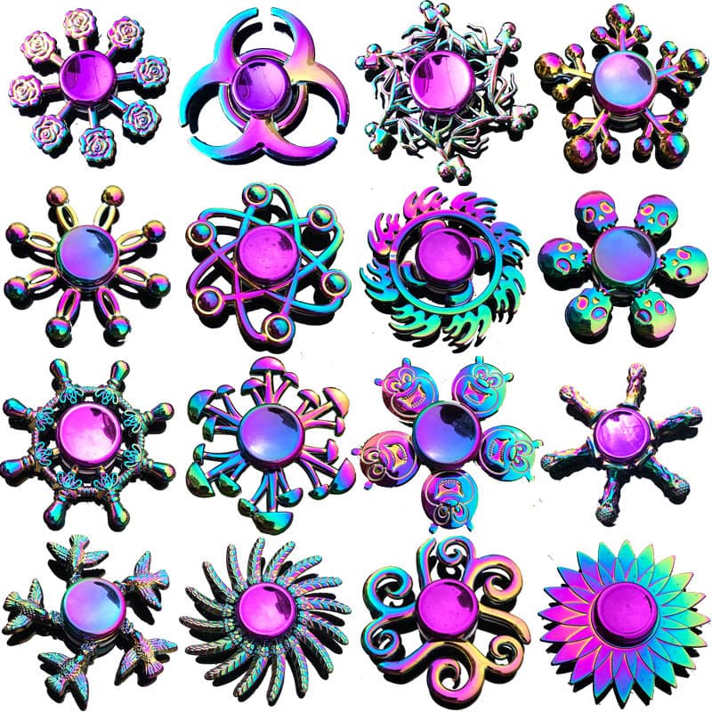 Novo Colorido Fidget Spinner Liga De Zinco Brinquedo De Descompressão Mão Dedo Fábrica Atacado Casaco De Metal Aliviar O