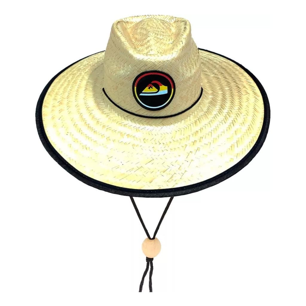 Chapéu de Palha Praia Unissex Estilo Surf Proteção Solar com Cordão Ajustável