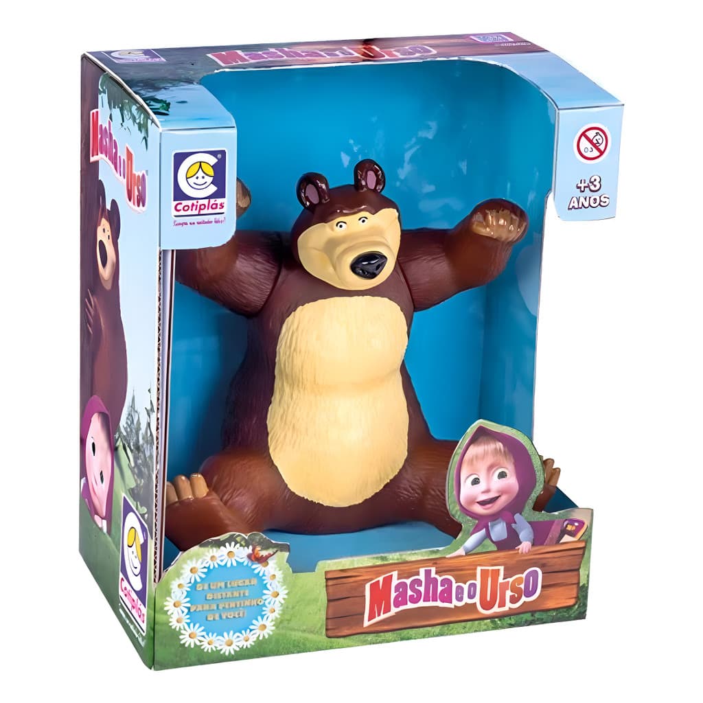 Boneco Urso Da Masha Cotiplás 18 cm