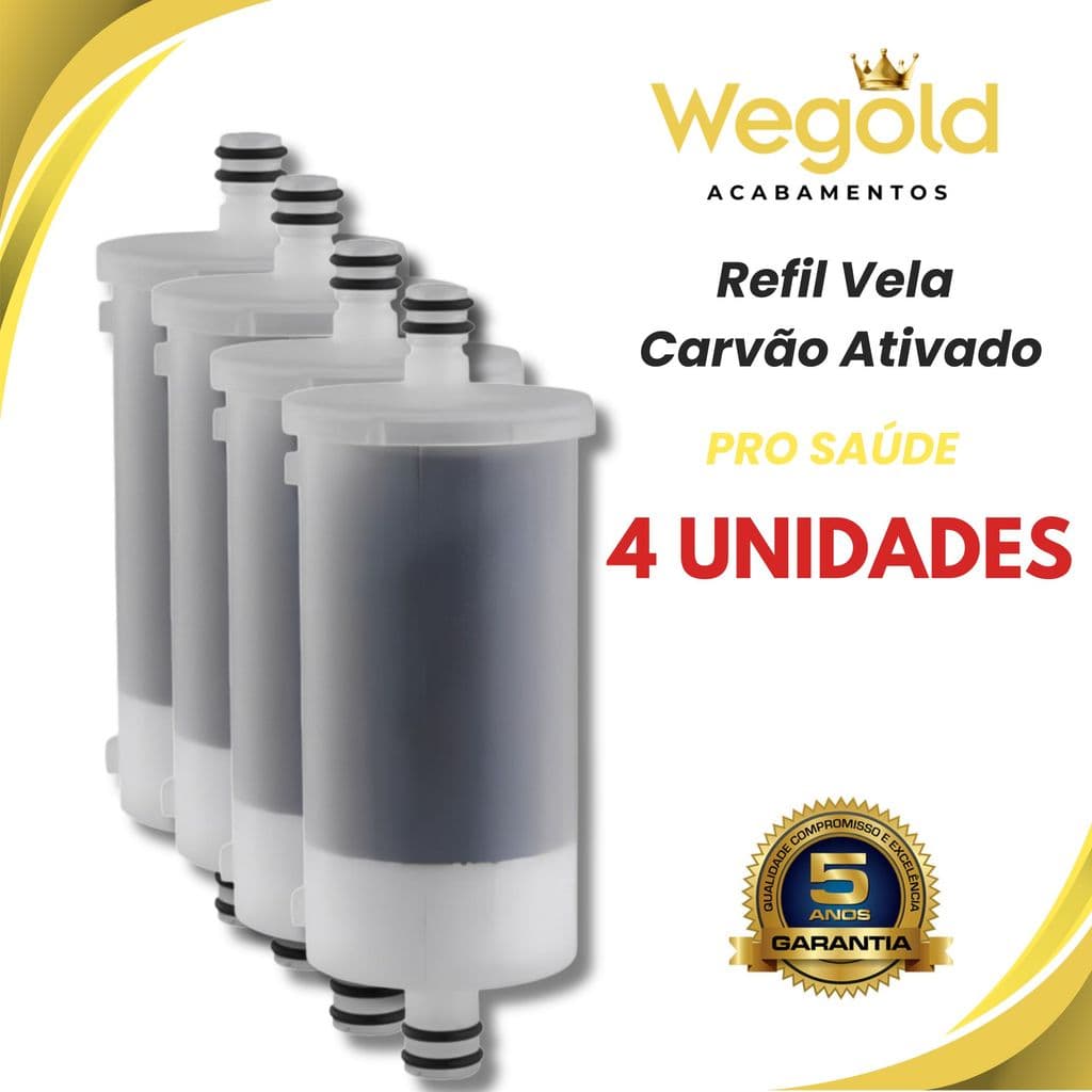 Vela Refil com Carvão Ativado para Torneira ou Filtro – Água Limpa e Saudável! Pro Saúde
