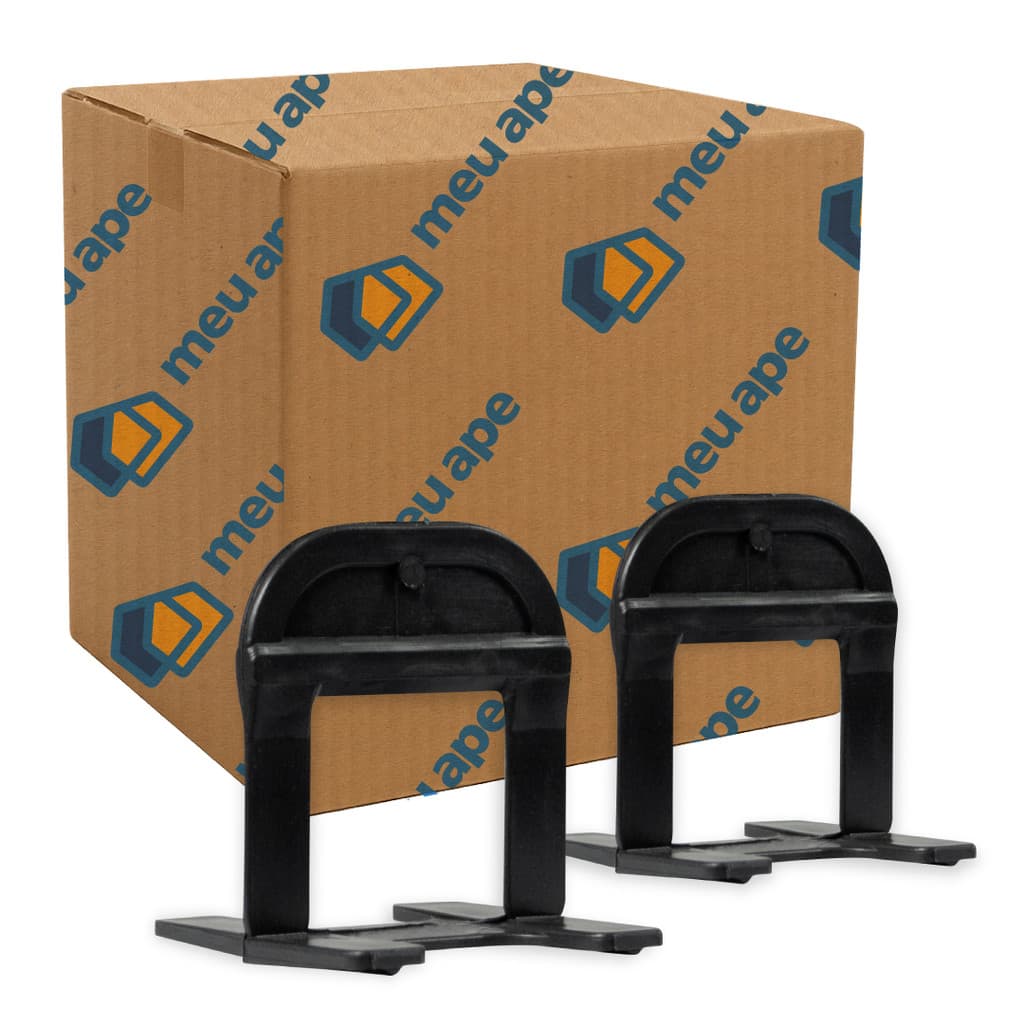 Kit 500 Nivelador Espaçador de Piso Porcelanato Smart Largo Clips Revestimento Cerâmico Black