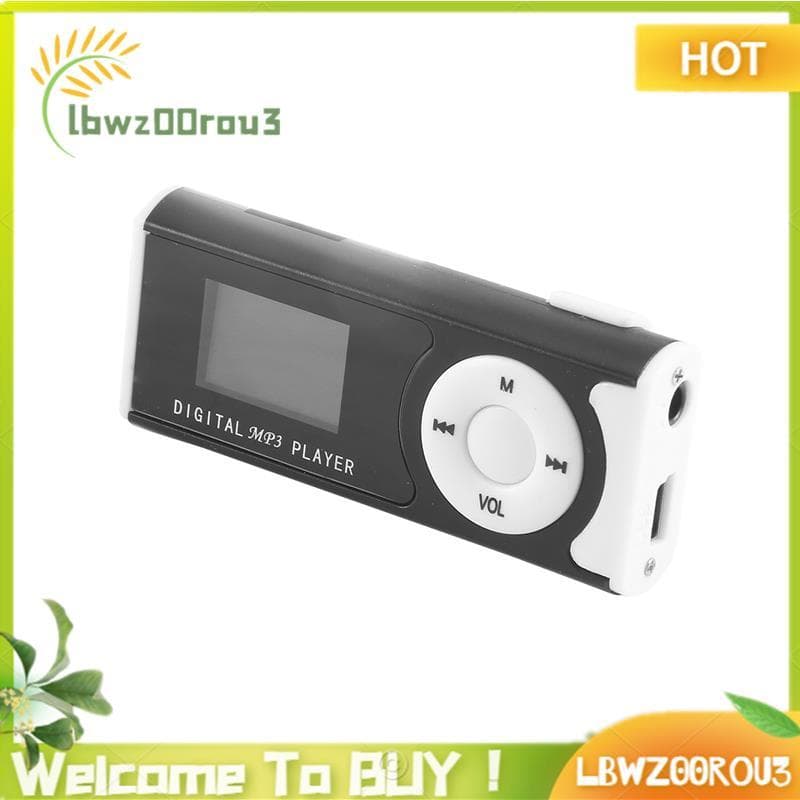 mini USB clip player MP3 Tela LCD 16GB Cartão SD TF