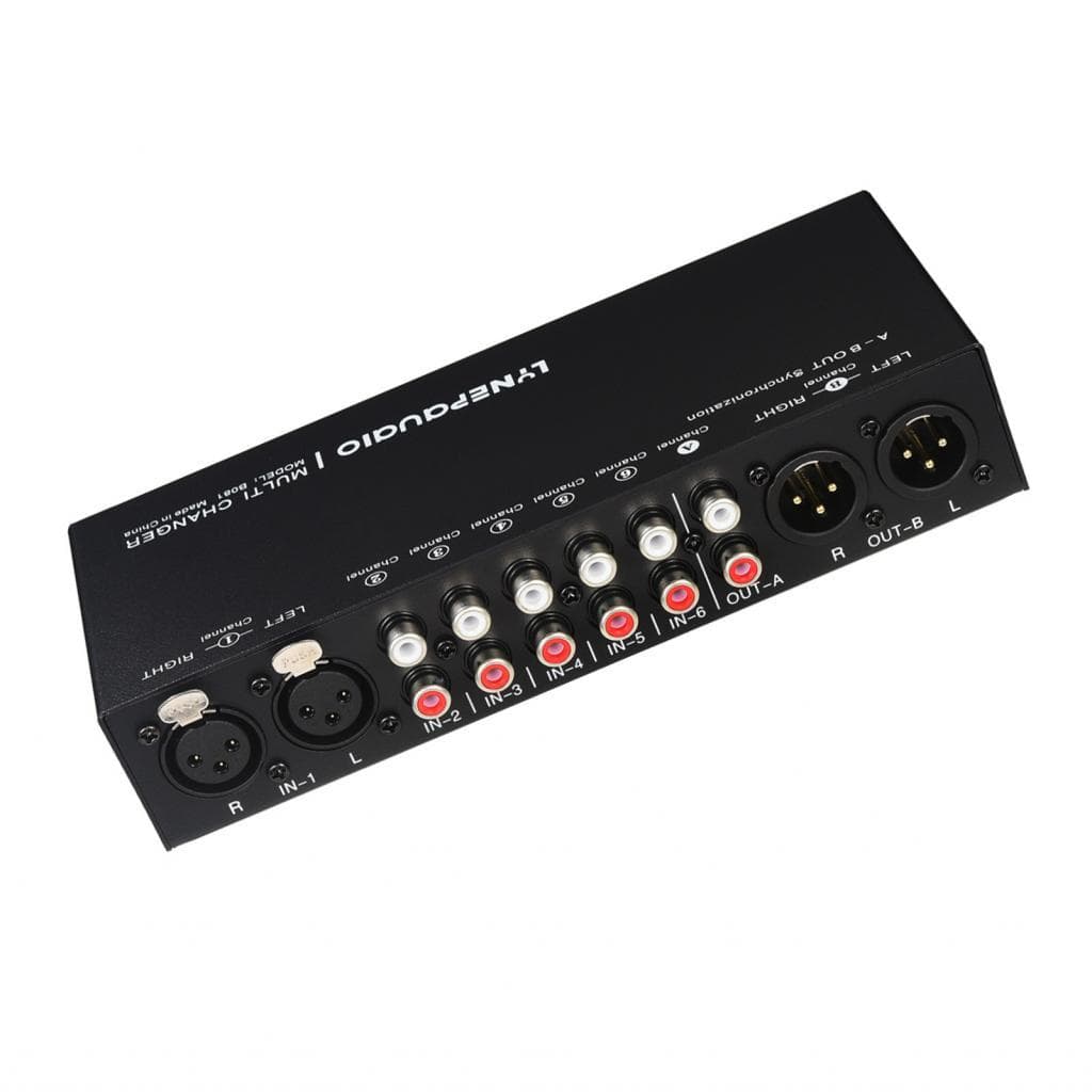 musiclover-BR 6 in 3 Out Sound Signal Switcher Multi Channel Selector Volume Controller for Active Speakers with XLR