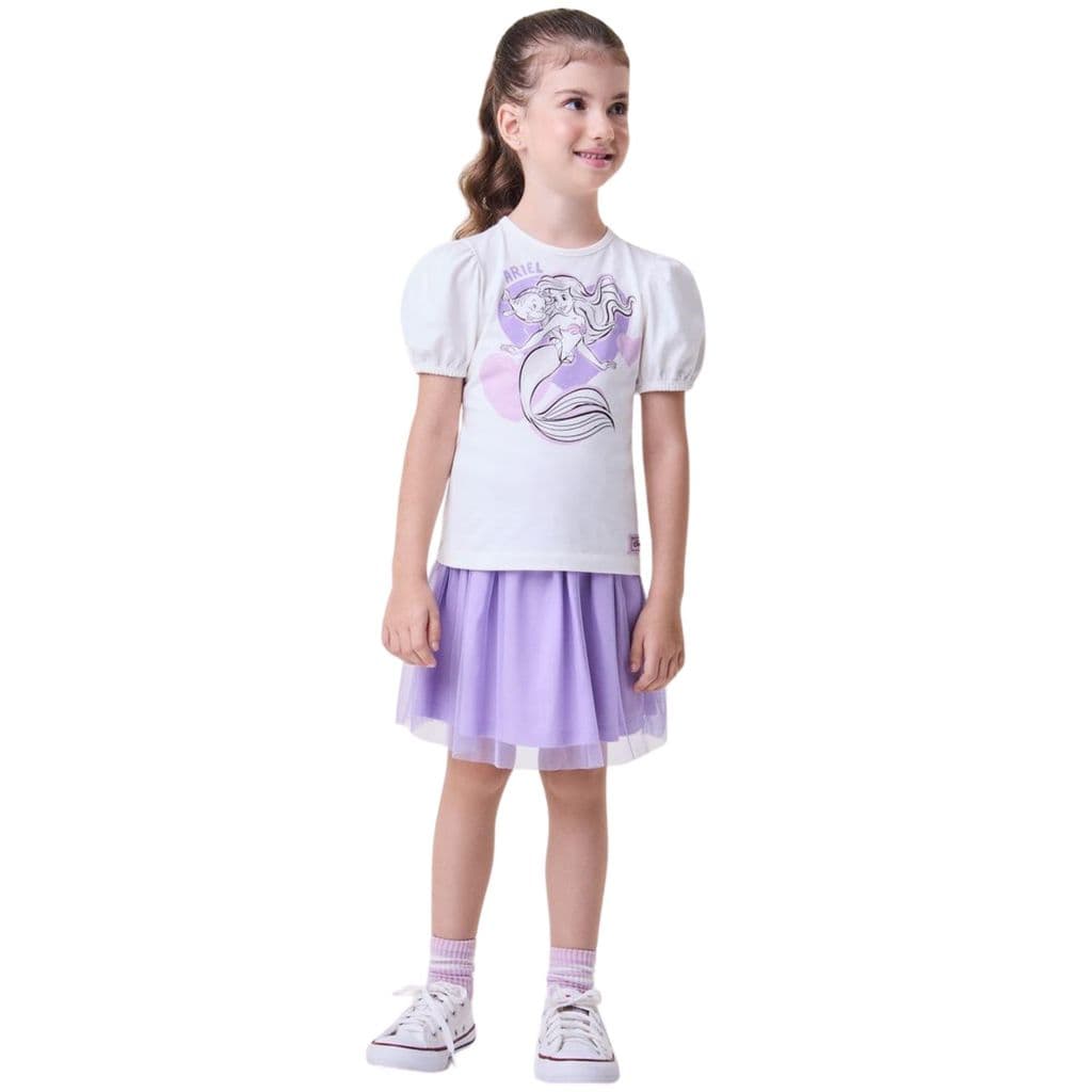 Conj. Camiseta e Saia em Tulê Ariel - Bimbi