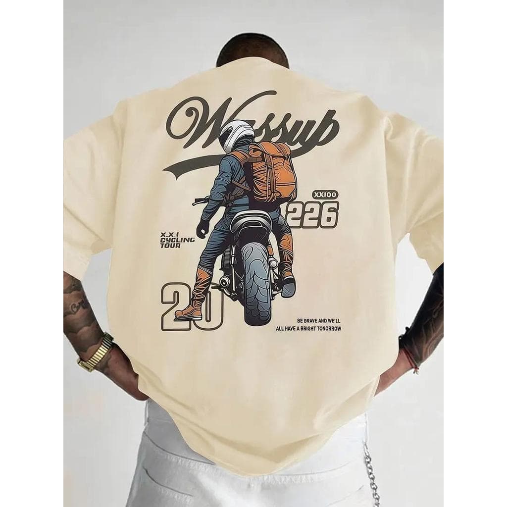 Camiseta Masculina Algodão Premium Adulto Plus Size Infantil Moto Viagem Street Velocidade Streetwear Over Moda