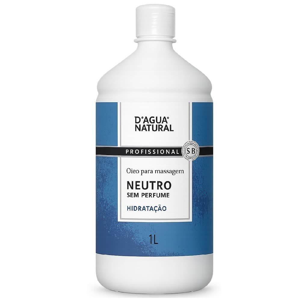 Óleo de Massagem Neutro D’Água Natural 1L – Uso Profissional