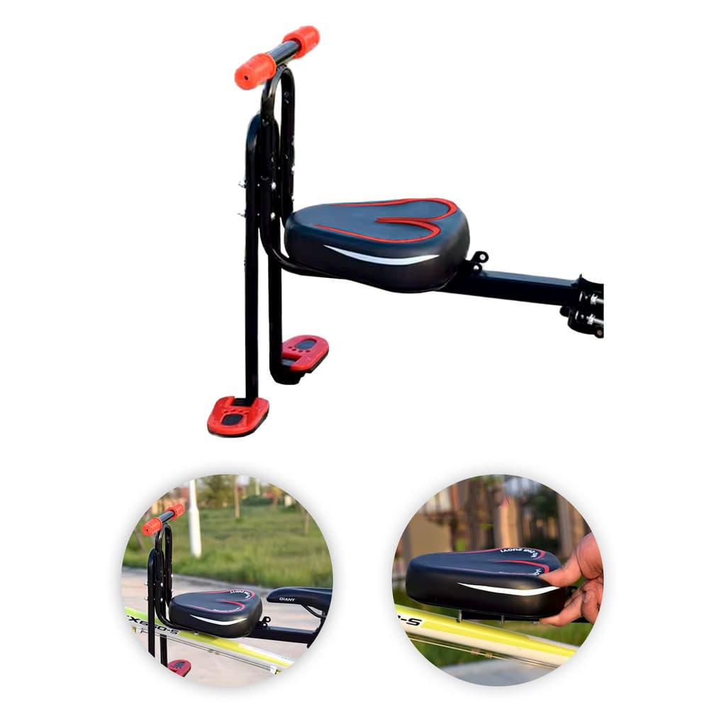 Cadeirinha Premium Dianteira Bicicleta para Criança 1 A 7 Anos e ate 25kg Segura Universal Bike