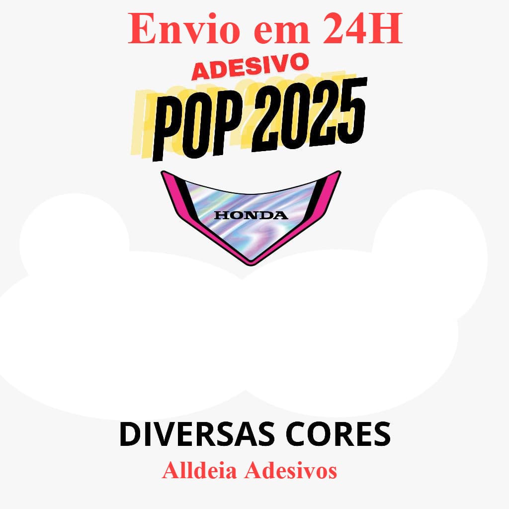 ADESIVO PARA A POP 110-i 2016 À 2025 KIT HOLOGRÁFICO  FRENTE