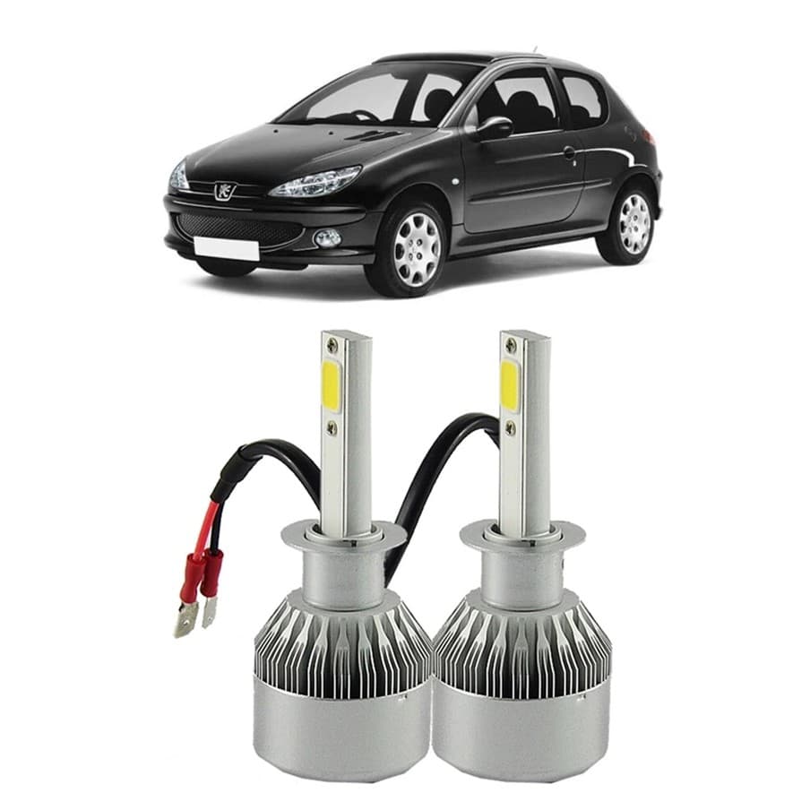 Par Lampada Super LED Farol de Milha Peugeot 206 2004 2005 2006 2007 2008 2009 2010 2011 6000k H1