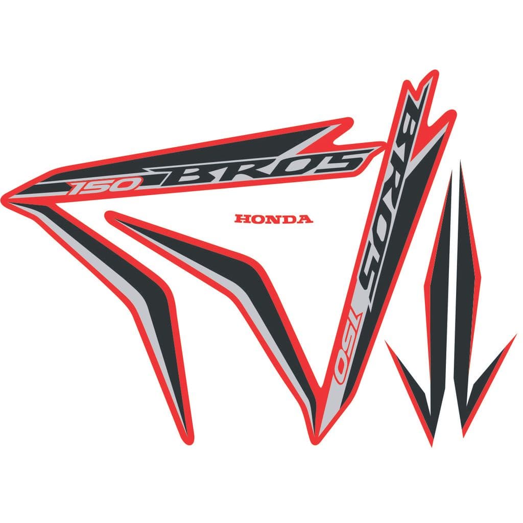 Kit  Adesivos Emblemas Laterais HONDA Bros 150 2014