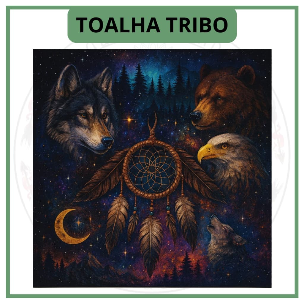 Toalha para Jogo de Tarot 0,70x0,70cm Tribo
