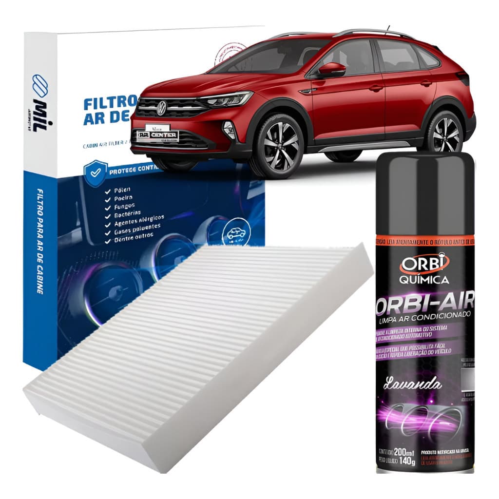 Kit Filtro+higienizador Ar -  Nivus/polo/t-cross/virtus 17 A 21 - Novo Lacrado