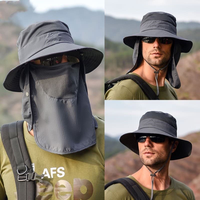 Chapéu Masculino Panamá, Chapéu Bucket para Proteção Solar ao Ar Livre, Chapéu de Verão Fashion