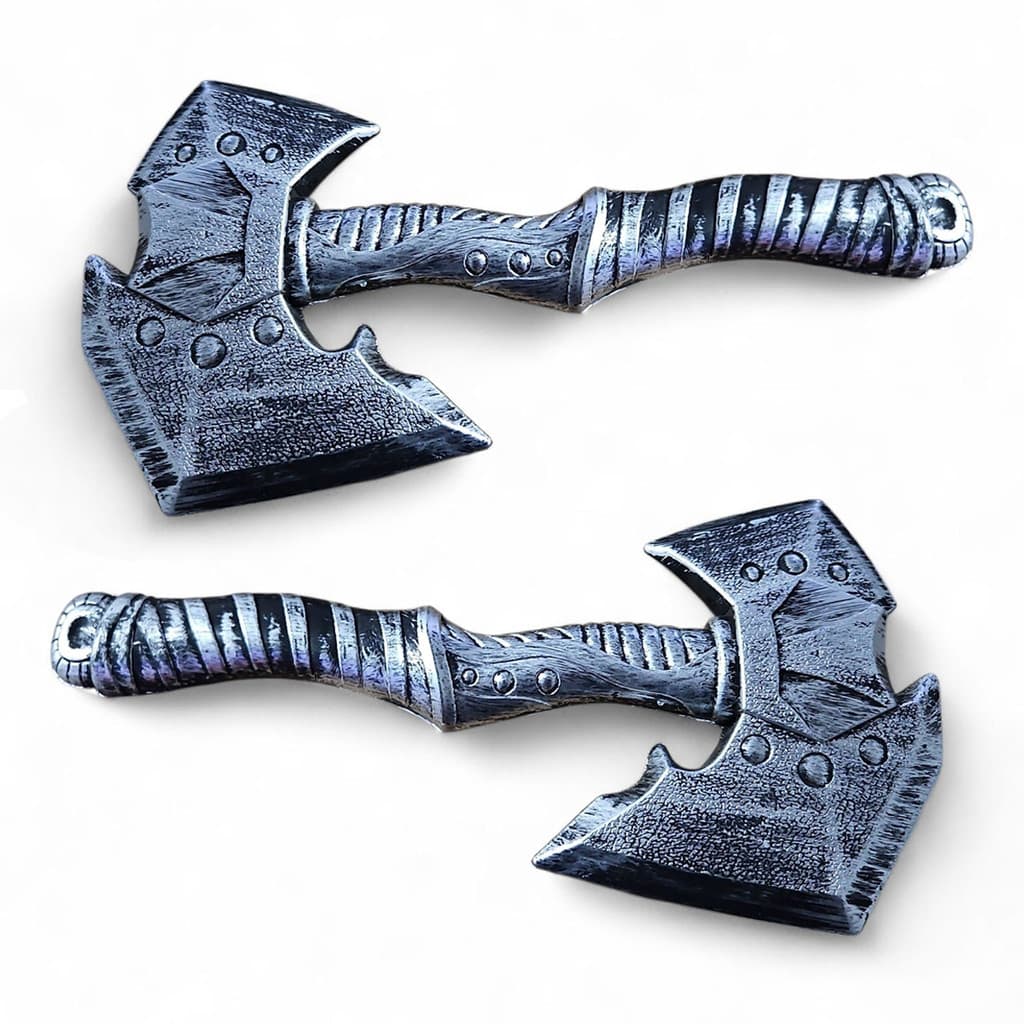 Kit 2 Machado Brinquedo Medieval Nordico War Infantil JR0950