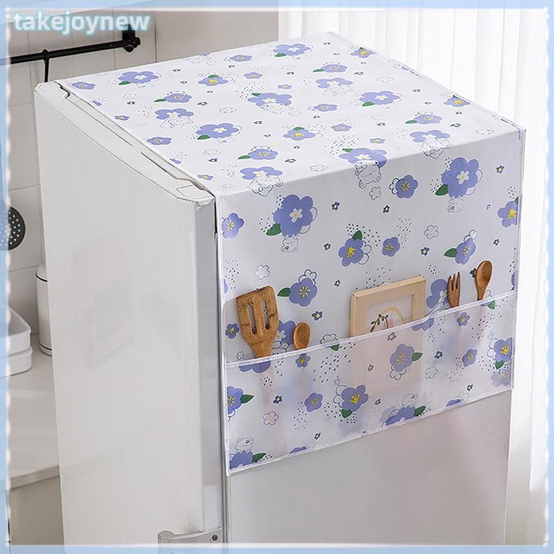 [takejoynewBR] Capas Para Geladeira Bolsa De Armazenamento À Prova De Poeira Capa Máquina De Lavar PEVA Laváveis Organiz