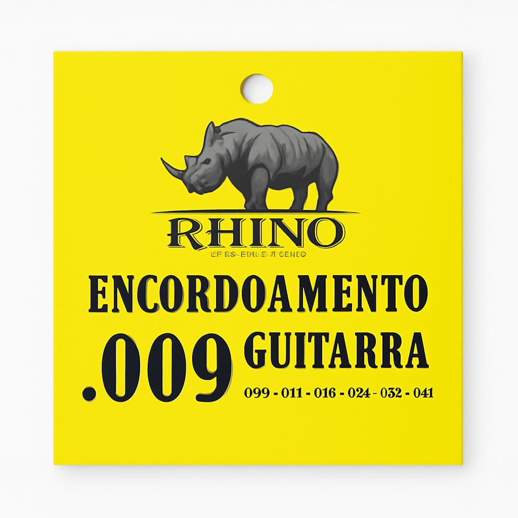Encordoamento De Guitarra 009 Rhino Tensão Leve