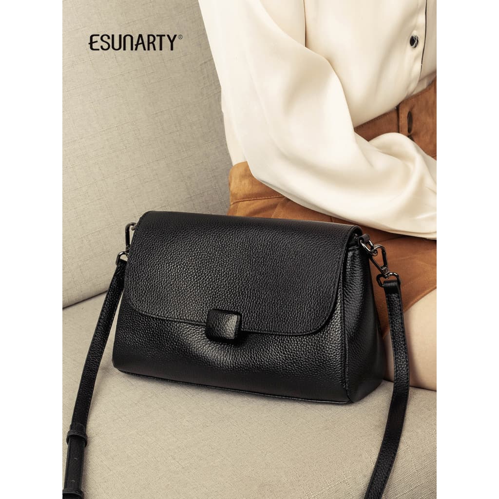 Bolsa de couro genuíno feminina 2026 novo estilo outono couro macio feminino pequeno quadrado saco Commuter bolsa femini