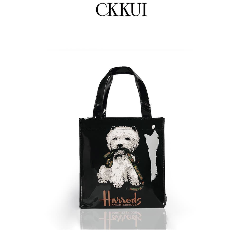 CKKUI Bolsa de pvc fofa de desenho animado West Highland à prova d'água Commuter de grande capacidade Bolsa de compras e