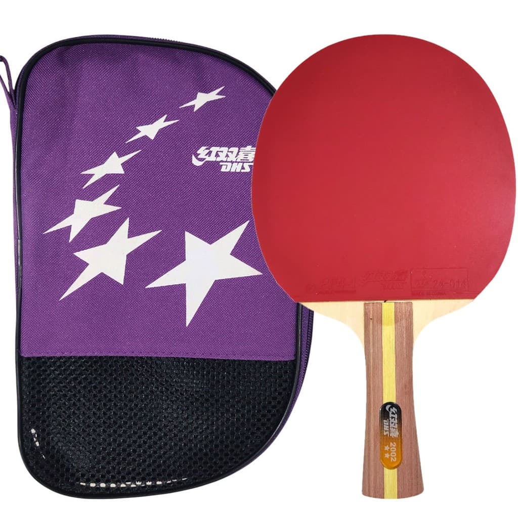 Raquete Ping Pong DHS H2002 Alta Performance + Raqueteira