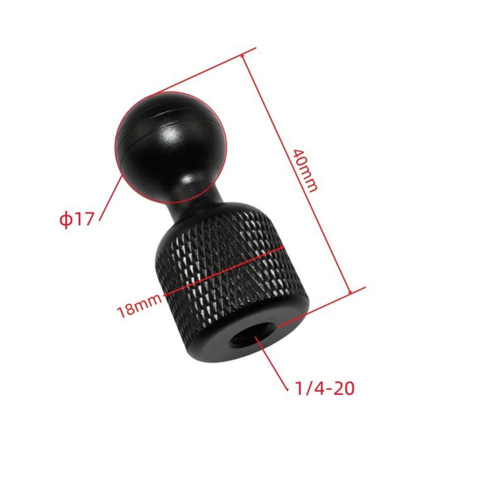 Adaptador De Parafuso De Liga De Alumínio De 1/4 Polegadas Para Cabeça Esférica De 17 Mm Conversão De Montagem De Celula