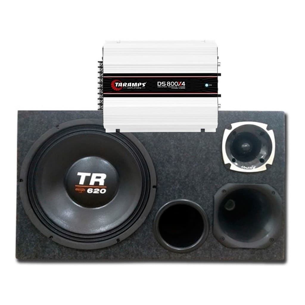 CAIXA SOM TRIO 12 POLEGADAS CINZA DUTADA TRITON TR 620 + MÓDULO