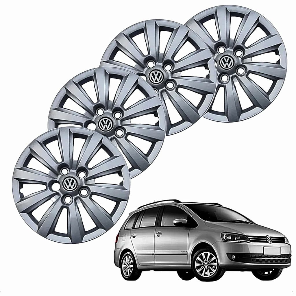 Jogo Calota Vw Fox Spacefox Polo Aro 15 2010 11 12 13 14 15
