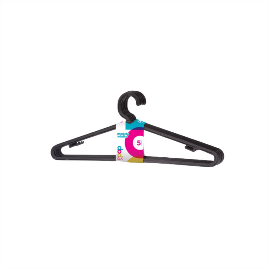 Cabide Acrílico Roupa Plástico Calça Reforçado Grosso Kit Loja Premium Econômico KIt 5un PopLar