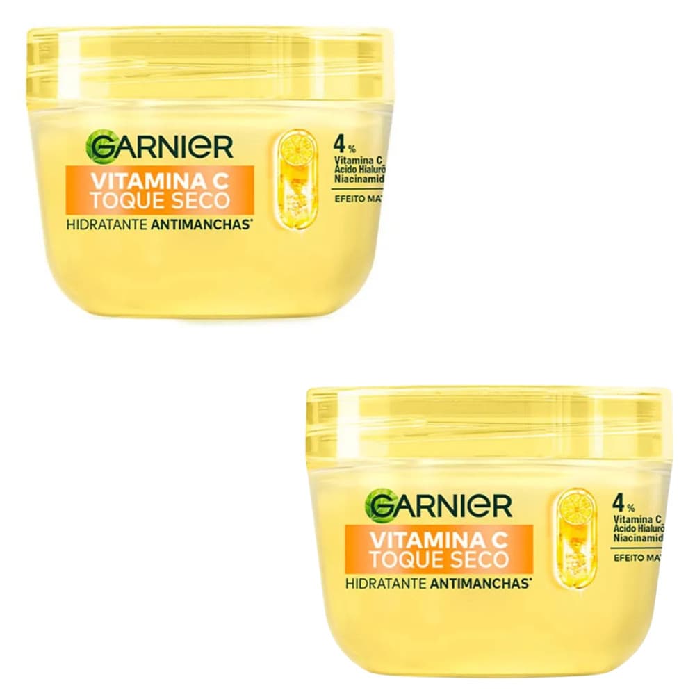 Hidratante Facial Garnier Vitamina C Toque Seco Antimanchas I Rosto Mais Iluminado I Uniformização da Pele