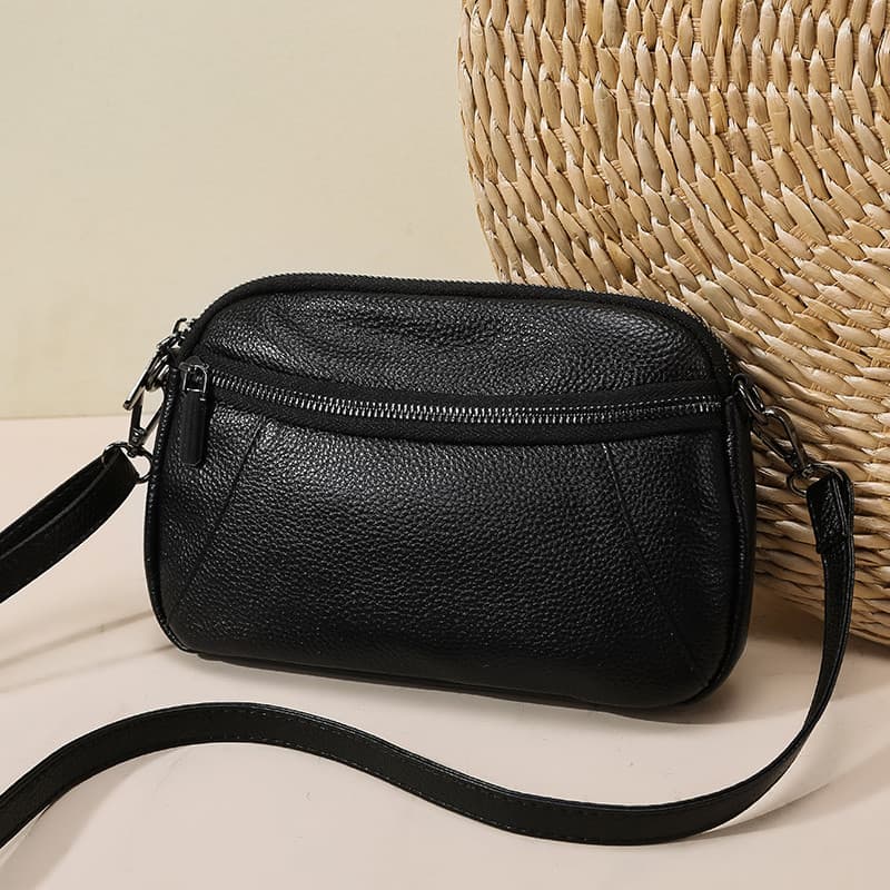 Bolsa feminina de couro genuíno 2025 verão novo estilo bolsa pequena bolsa mensageiro de ombro bolsa quadrada pequena bo
