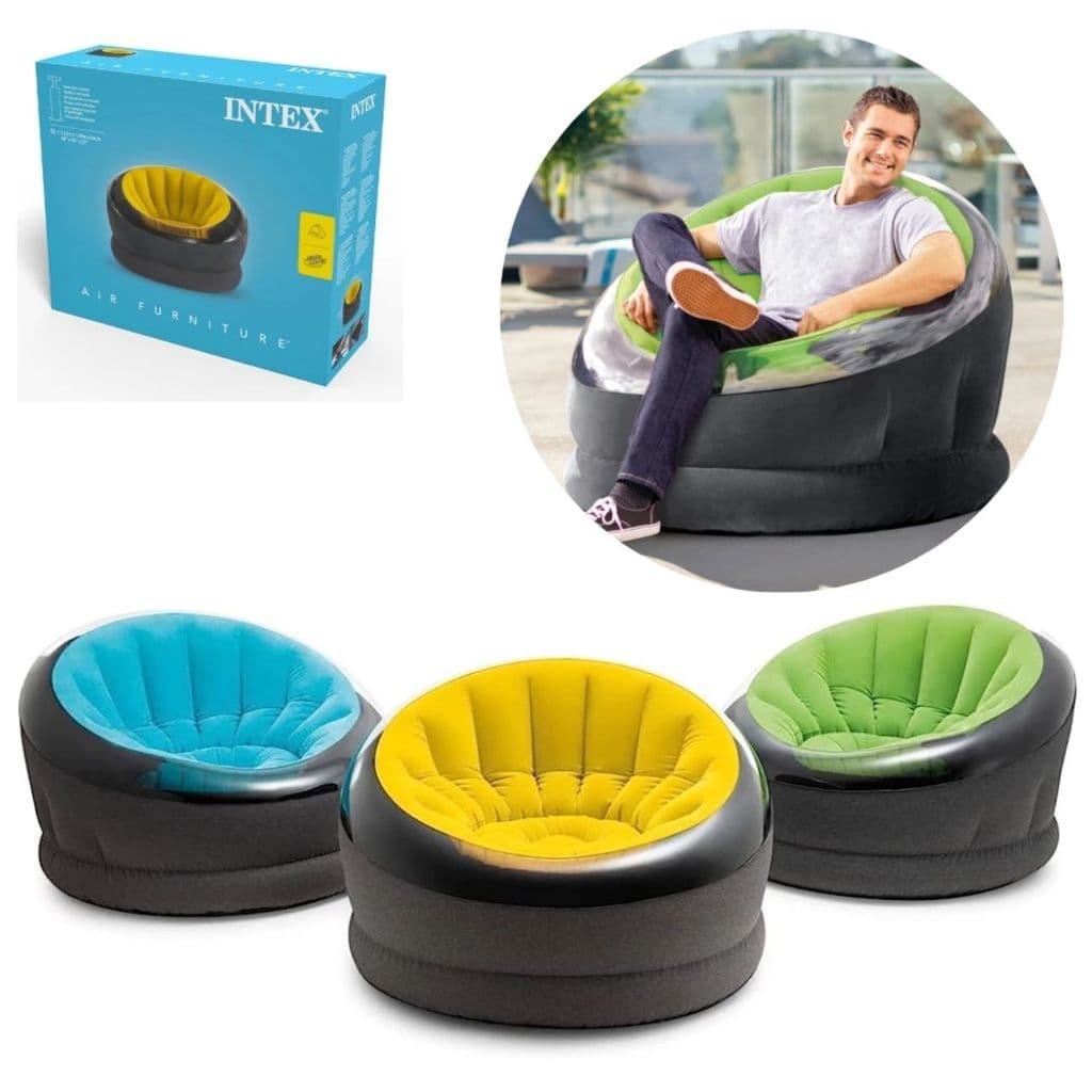Poltrona Inflável Empire Chair Aveludada - Intex 68582NP