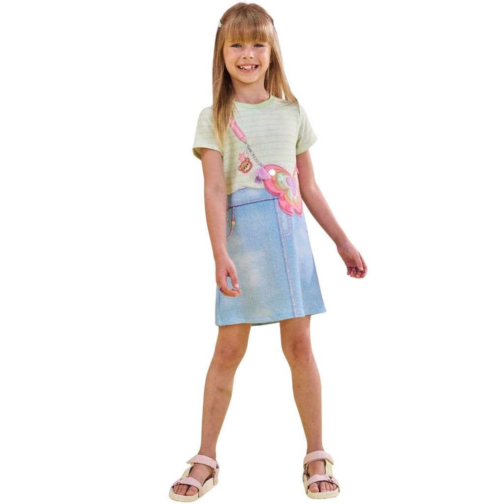 Vestido em Molecotton Verde - Infanti