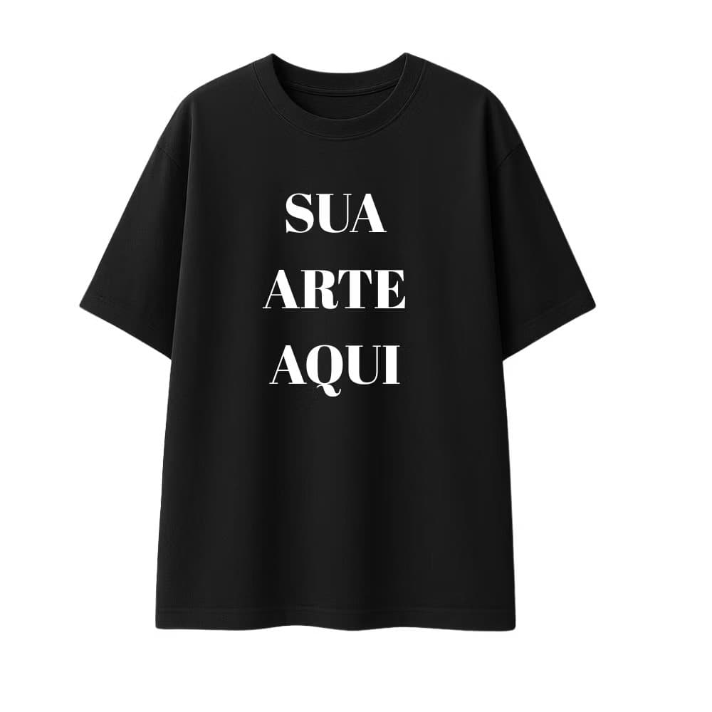 Camiseta Oversized Personalizada Logo Estampa 100% Algodão Uniforme Empresa