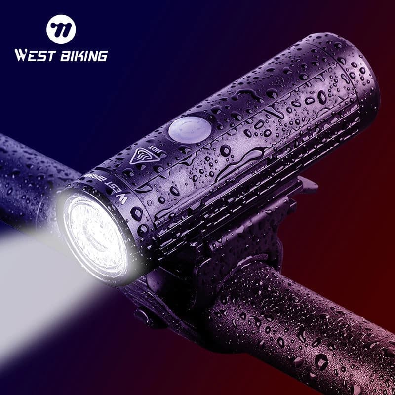 WEST BIKING 2000mAh 350LM Luz de Bicicleta à Prova d'Água Antirreflexo Lâmpada de MTB Recarregável por USB LED Farol Tra
