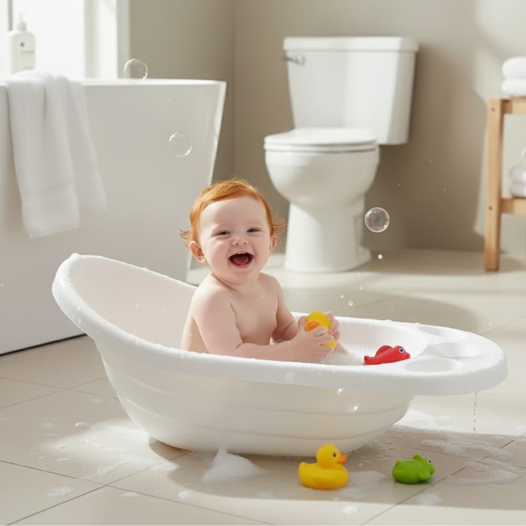 Banheira Baby Infantil Branca Linha Bebe Mamãe Monte Líbano branco