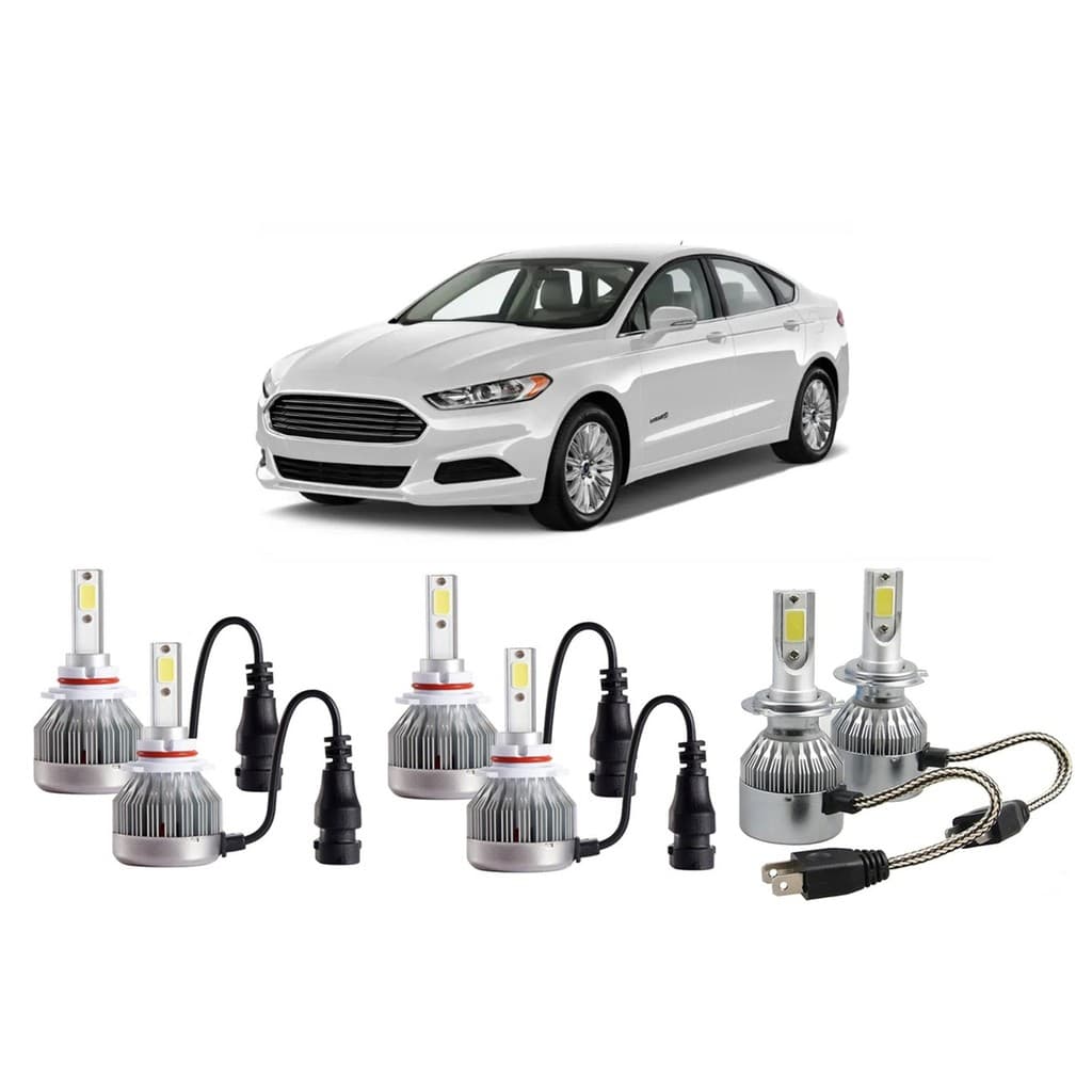 Kit 6 Lampada Super LED Farol e Milha Fusion 2014 2015 2016 6000k H7 H11