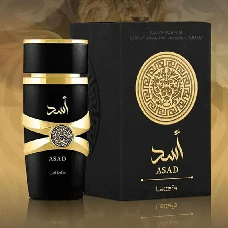 PERFUME ARABE LATTAFA ASSAD 100ML. PRODUTO ORIGINAL FABRICADO NOS EMIRADOS ARABES UNIDOS.