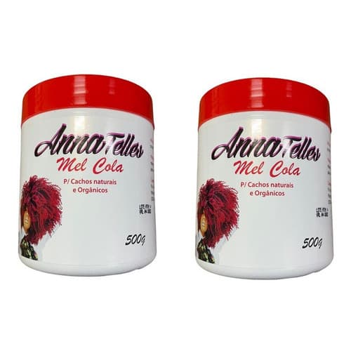 2x Anna Telles Mel Cola Cuidado Cabelo Cachos 500g
