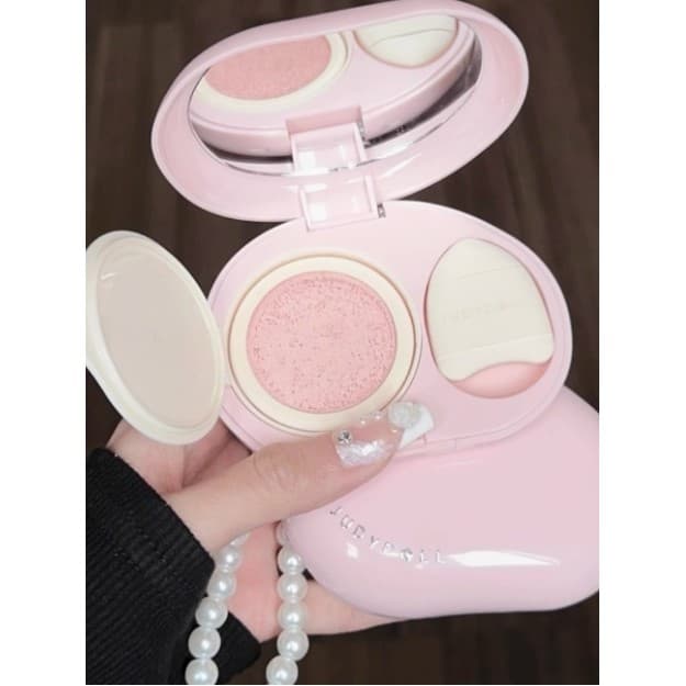 Judydoll Judydoll Pearl Cushion Corretivo Iluminando Líquido Capa de Expansão Facial Tear Groove Vem com Puff Rosa Branc