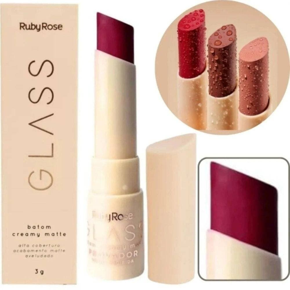 Batom Creamy Matte Glass Rubyrose