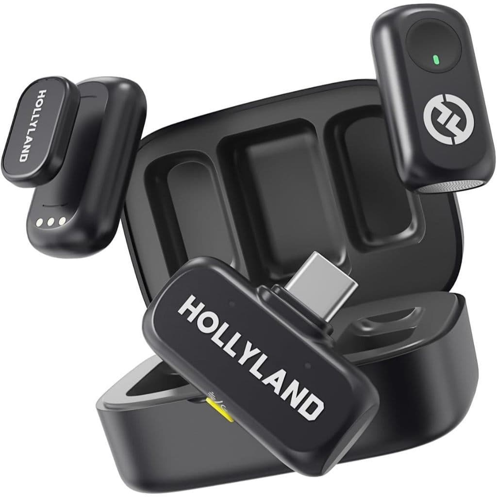 Microfone de Lapela sem fio Hollyland Lark A1 Versão Duo USB Tipo-C Original Lacrado