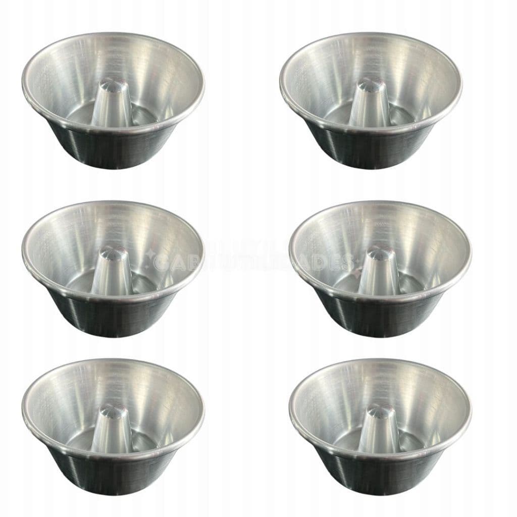 Kit 6 Forminhas 11 cm Mini Bolo Vulcao Pudim ( 11cm Boca / 8,0cm Fundo / 5,5cm Altura)
