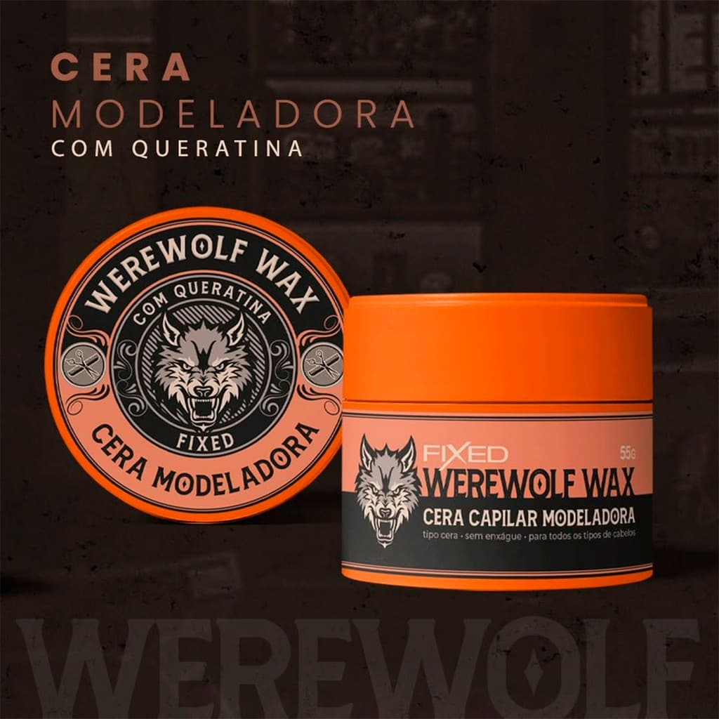Cera Modeladora Fixed Werewolf 55g Efeito Matte C/ Queratina