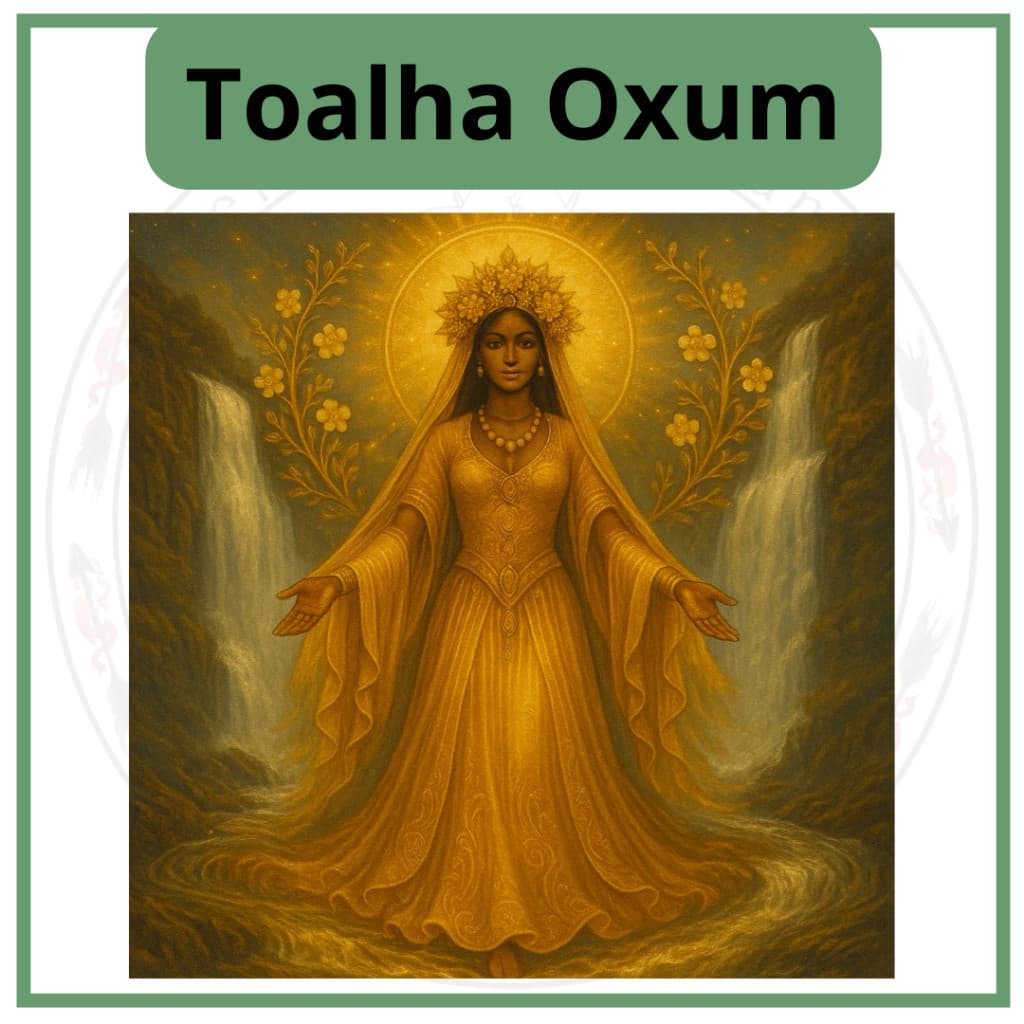 Toalha para Jogo de Tarot 0,70x0,70cm Oxum