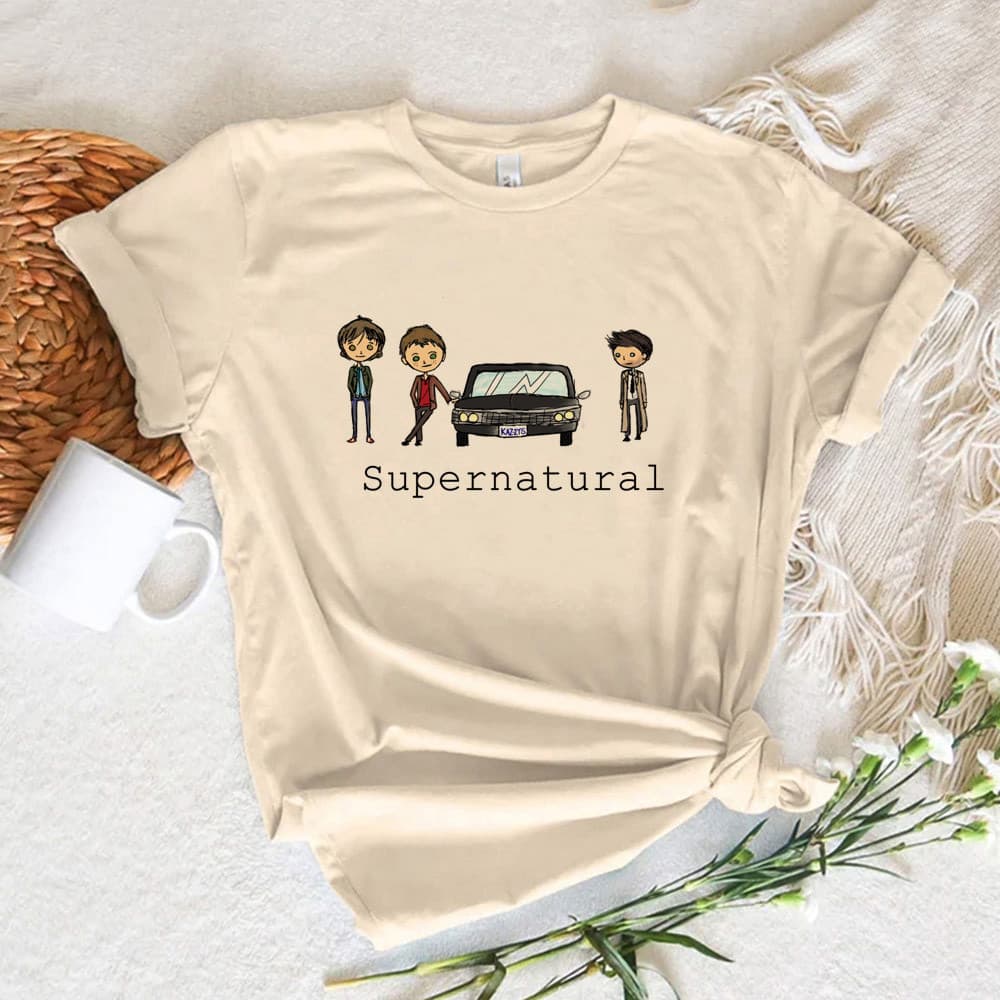 Camiseta Basica Unissex Masculino E Feminino Sobrenatural Series Supernatural Blusa Algodão Premium