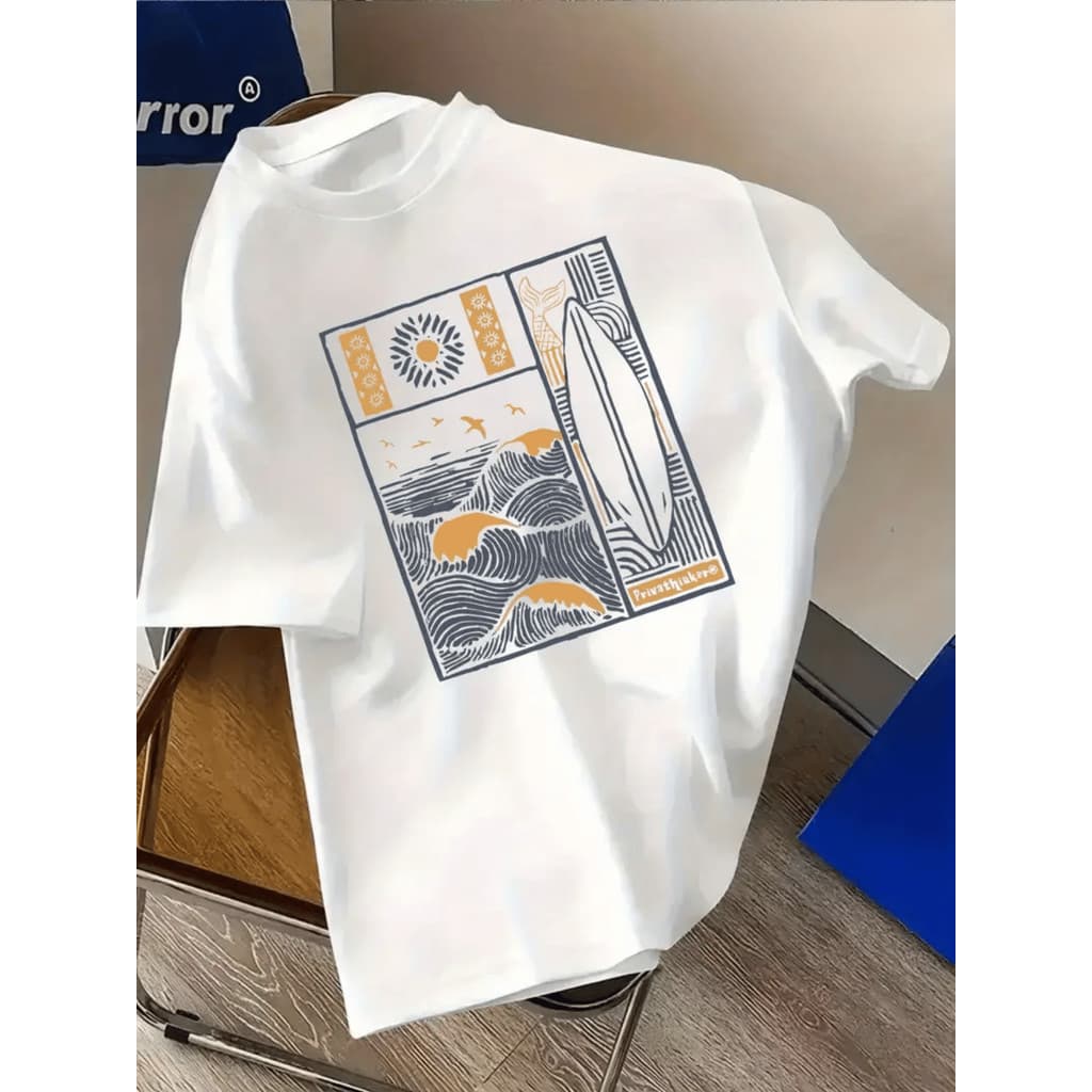 Camisa Camiseta Streetwear Masculina Estampa Tropical Malha 100% Algodão Moda Verão Manga Curta
