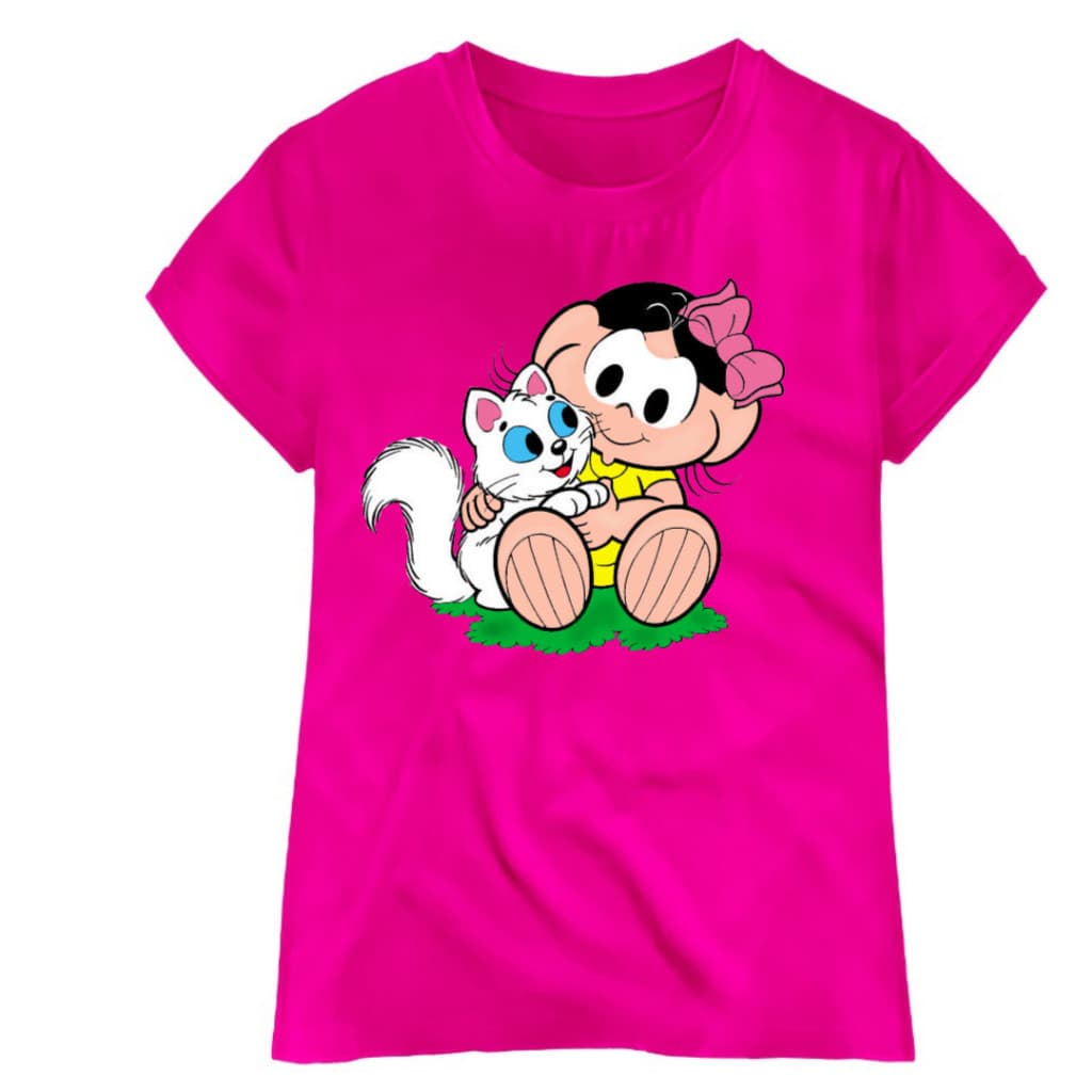 Camiseta camisa blusainfantil Magali turma da monica 100% algodã
