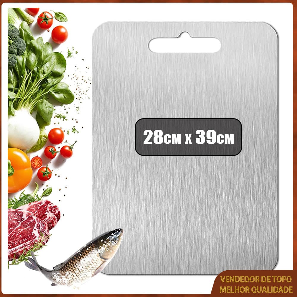 Tábua de corte de cozinha Tábua de corte dupla face de qualidade alimentar Adequada para carne fruta e vegetais 28x39cm
