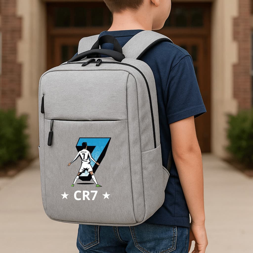 Mochila CR7 mochila Escolar Masculina Bolsa Resistente e confortável mochila de costas de qualidade