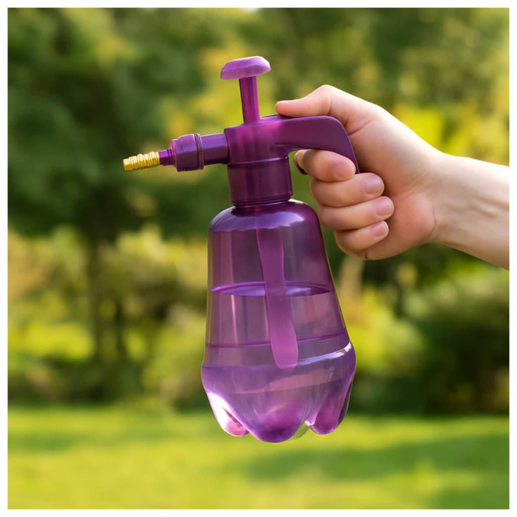 Pulverizador de Pressão Manual 1,6L Jato Alta Pressão Regar Plantas Bico ajustável Resistente